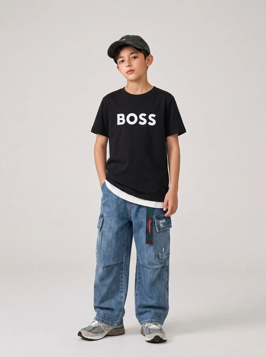 Hugo Boss Kids T-Shirt Black - Black - View 1