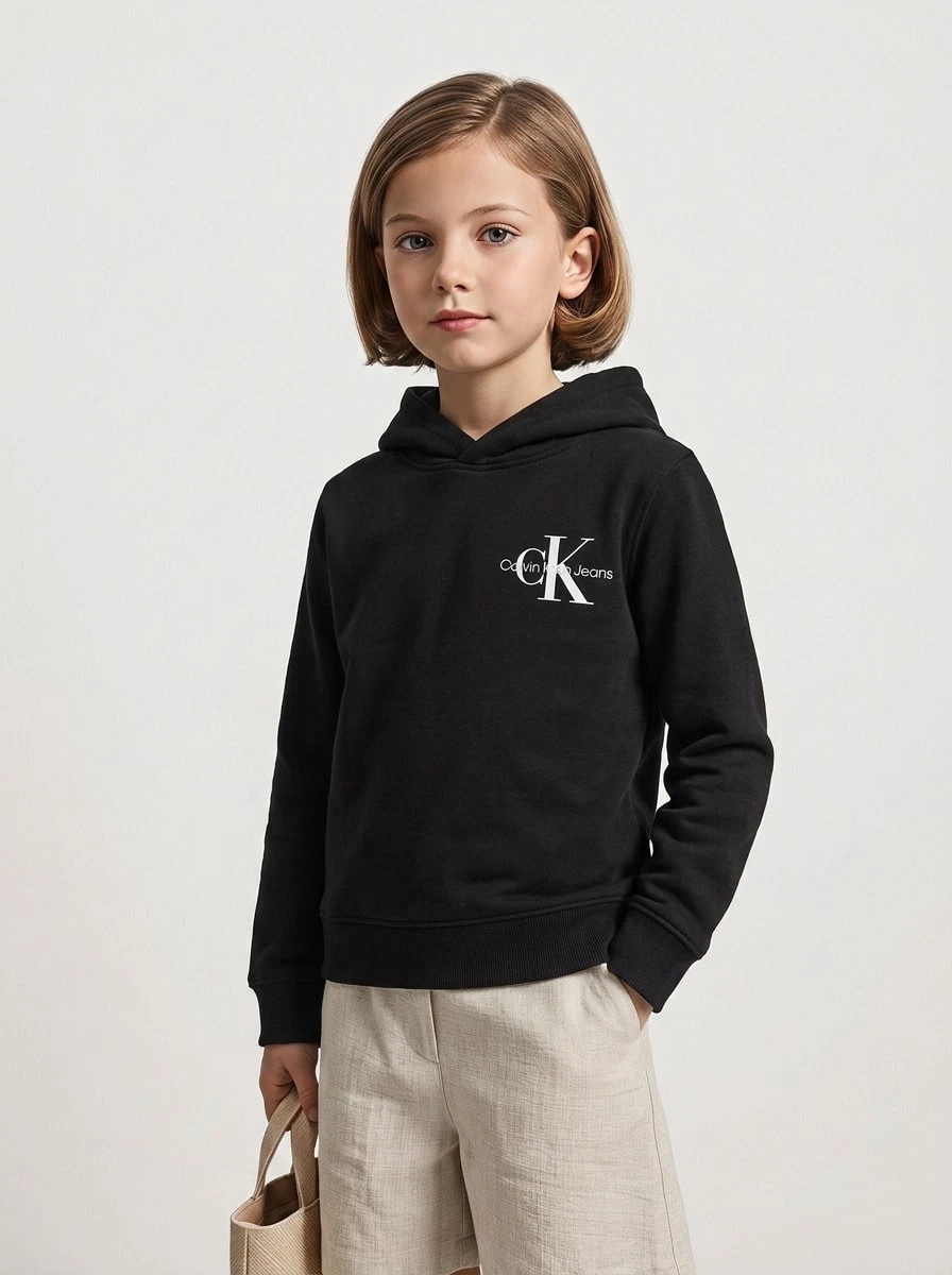 CALVIN KLEIN KIDS Unisex Classic Fit Comfortable Cozy Commuting Home School Black IU0IU00266-BEH - 黑色 - 查看 1