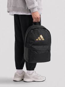 Adidas Classic 3 Bar Logo Women Backpack Black / Gold Metallic - Black / Gold Metallic - View 1
