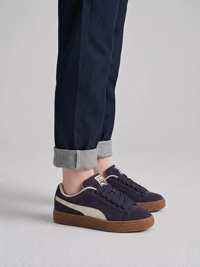 Puma PALERMO Teen Sneakers Heritage Flexible Rubber Outsole Walking Going Out Commuting Navy 396577-29