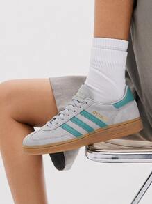Adidas Handball Spezial 儿童运动鞋 灰色/纯蓝绿色/生胶底 JP8007 - 灰二/純藍綠色/膠狀 - 查看 1