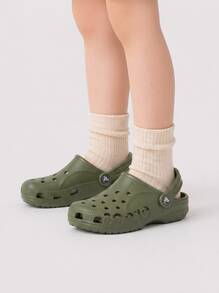 Crocs Classic Children's Wooden Clogs, Stylish And Versatile, Suitable For Shopping, Everyday Wear, And Weekends, Green 207012-001 - Black - View 1