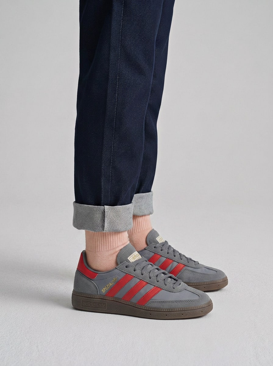 Adidas 手球专用儿童运动鞋 Szary JQ0737 - 灰色的 - 查看 1