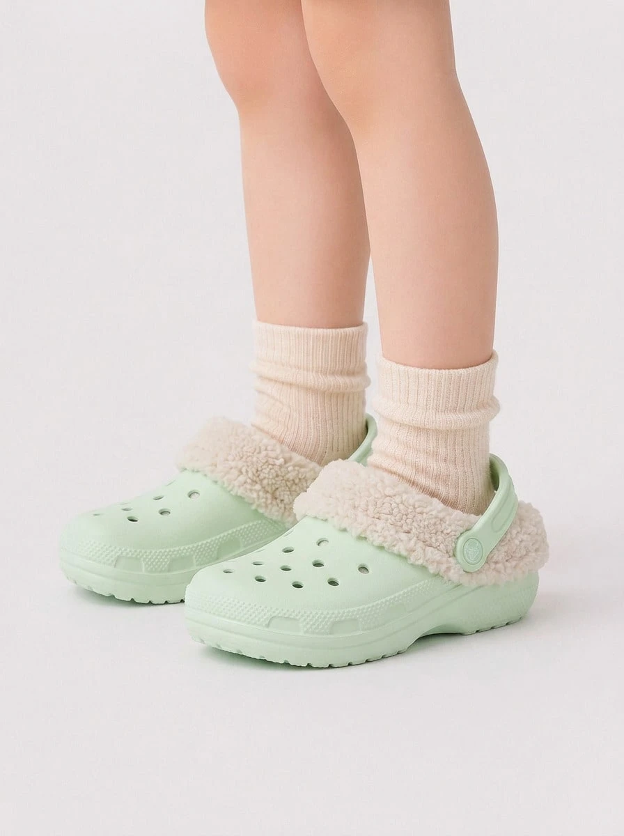 Crocs كلوج أطفال كلاسيكي بليتزن الرابع بلون الجاد CR210853 - أخضر - مشاهدة 1