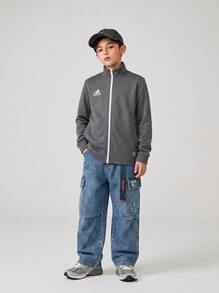 Adidas Teen Windproof Quick-Dry Breathable Casual Weekend Commuting Grey H57521 - Grey - View 1