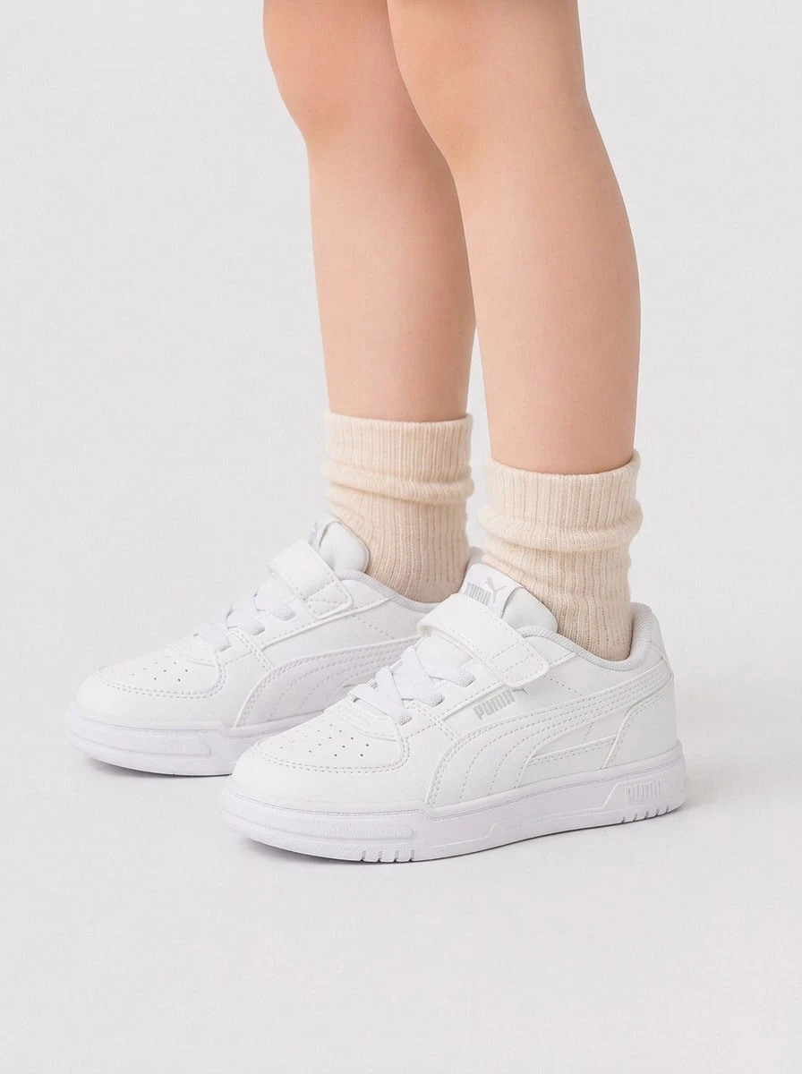 Puma SPEEDCAT Kids' Sneakers Lightweight Snug Fit Padded Travel Training Street Style White 406239-01 - White - View 1