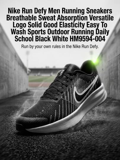 Nike Hi Td Men Running Shoes Breathable Versatile Daily Running Black HM9594-004