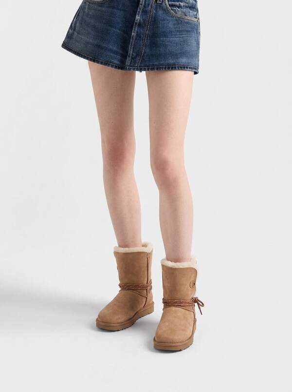 UGG Classic Bailey Tie Women's Mid-Calf Boots Beige 1171530CHE