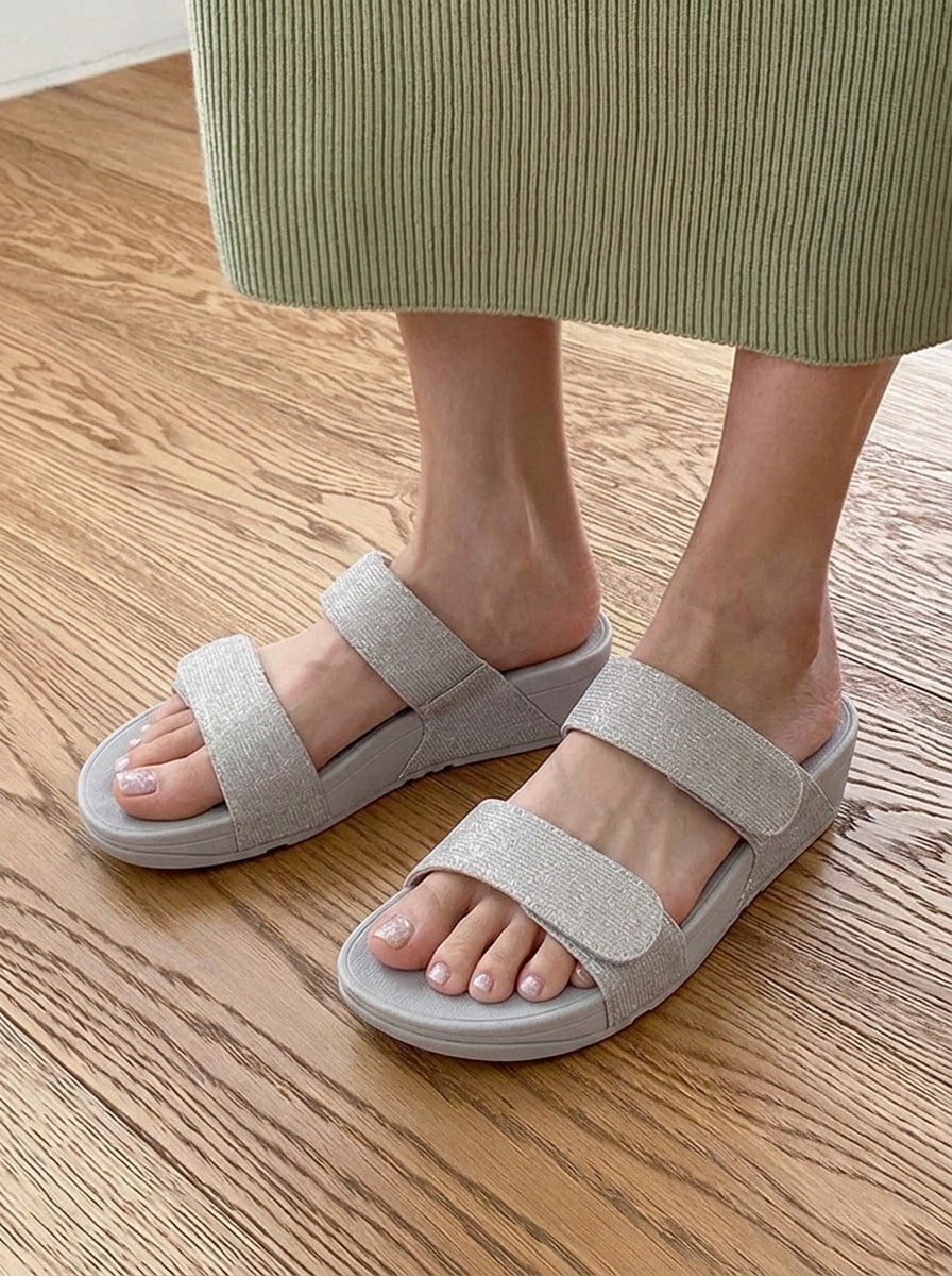 Fitflop نعال LUL قابلة للتعديل بتصميم SHIMMERLUX - رمادي - مشاهدة 1