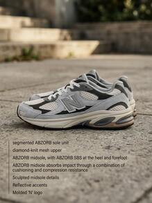 New Balance 2010T Performance Sneakers Sweat Absorption Breathable Lightweight Solid Versatile Easy To Wash Running Adult Grey Orange U2010TTO - Gray/Beige - View 2
