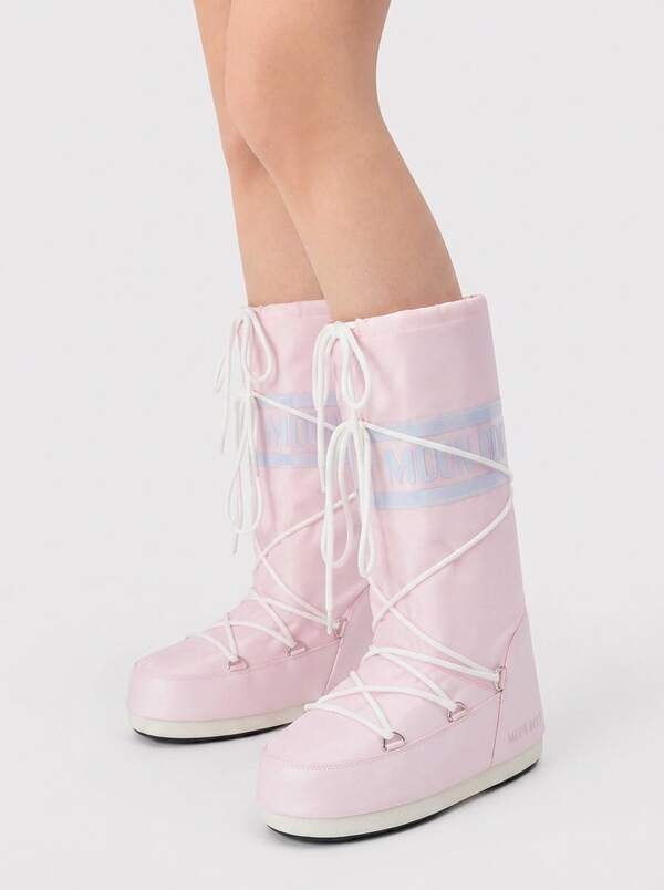 Moon Boot Women's Cushioned Supportive Lace-Up Daily Weekend Travel Rose 80D1403060-J032