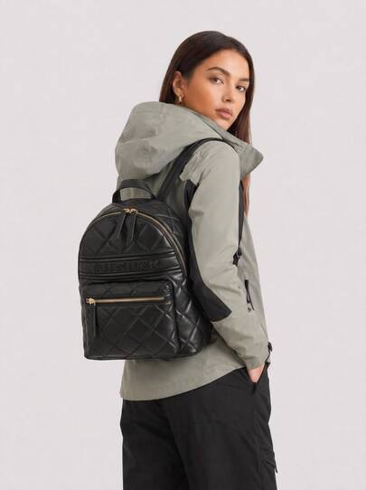 Valentino Bags Outdoor Sports Bags Sturdy Waterproof Durable Outdoor School Travel Black VBS51O07-BLK