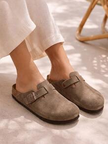 Birkenstock حذاء نسائي بوسطن بني 60463 - بيج - مشاهدة 1
