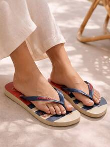 Havaianas Women's Breathable Waterproof Adjustable Weekend Summer Outdoor Red 4137126-6121 - Beige Straw/Navy Blue/Ruby Red - View 1