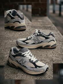 New Balance 2010T Performance Sneakers Sweat Absorption Breathable Lightweight Solid Versatile Easy To Wash Running Adult Grey Orange U2010TTO - Gray/Beige - View 3