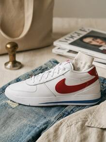 Nike Hi OG 男款運動鞋，輕量透氣緩震，日常休閒白色 FJ4249-105 - 白色/紅色 - 查看 1