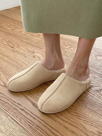 UGG Women's Slippers Breathable Soft Durable After Work Weekend Indoor Beige 1171390-PBT