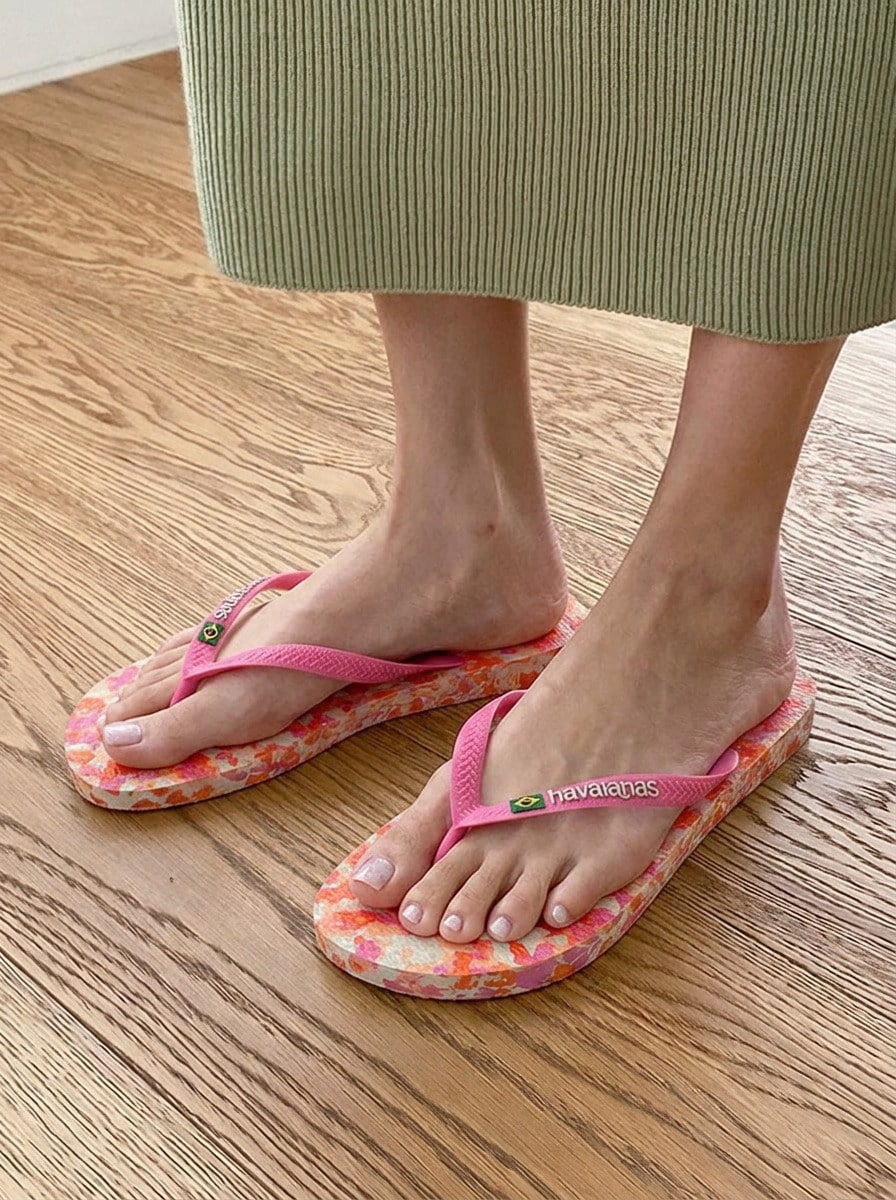 Havaianas Brasil Tech Ii Women's Flip-Flops White/Pink 4147965 - Pink Flux - View 1