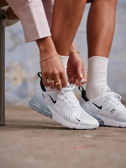 Nike Air Max 270 Women's Casual Athletic Shoes Premium Modern Anti-Slip Street Style Running School Black AH6789-100