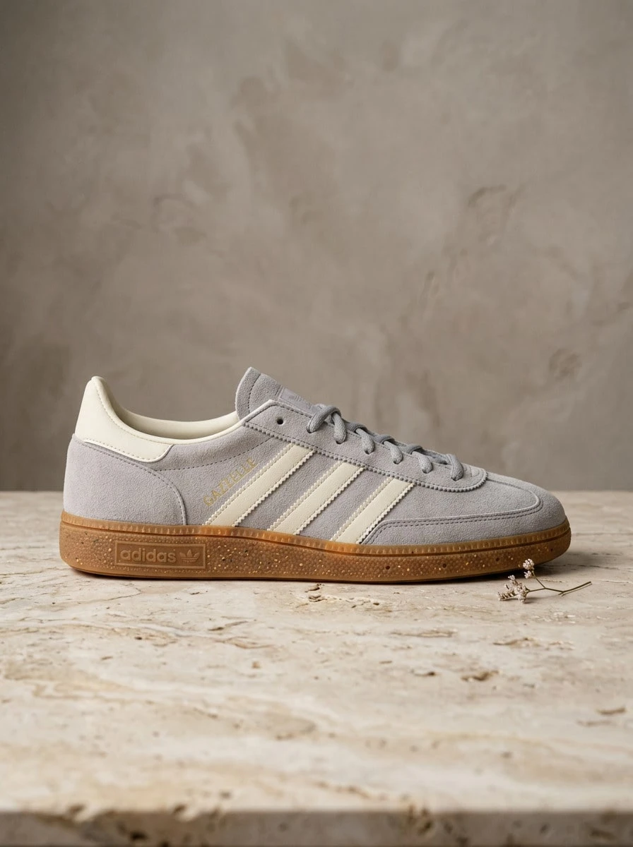 Adidas Handball Spezial 女款運動鞋 麂皮輕量透氣緩震 日常休閒 棕色 IF7086 - 灰色 - 查看 1