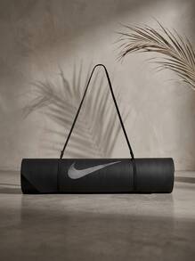 Nike Yoga Mat Non-Slip Lightweight Solid Easy To Clean Versatile Sports Training Unisex Black N.000.0006.010.NS - Black - View 1