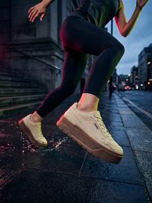 Puma Hi Og 女款運動鞋，輕量透氣緩震，日常休閒，黑色 397462-01 - 杏仁 - 查看 6