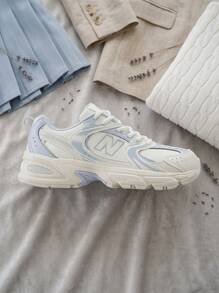 New Balance 530 High OG 女款運動鞋，輕量經典健身跑步鞋，白色 GR530WS - 白色和藍色 - 查看 1