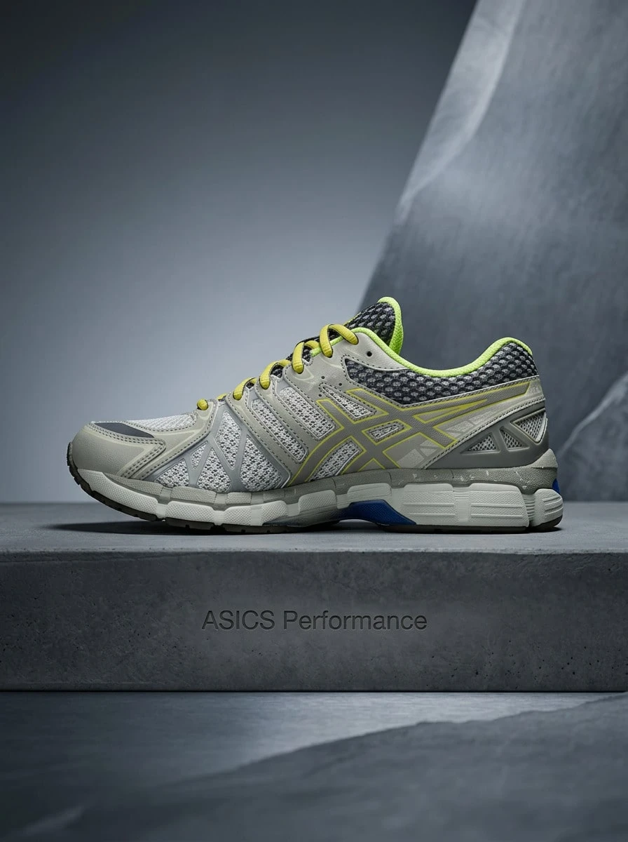 Asics 女款運動鞋 透氣網布輕量緩震舒適日常休閒白色 1203A621-201 - 綠色桉樹 - 查看 1