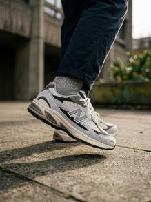 New Balance 2010T Performance Sneakers Sweat Absorption Breathable Lightweight Solid Versatile Easy To Wash Running Adult Grey Orange U2010TTO - Gray/Beige - View 7