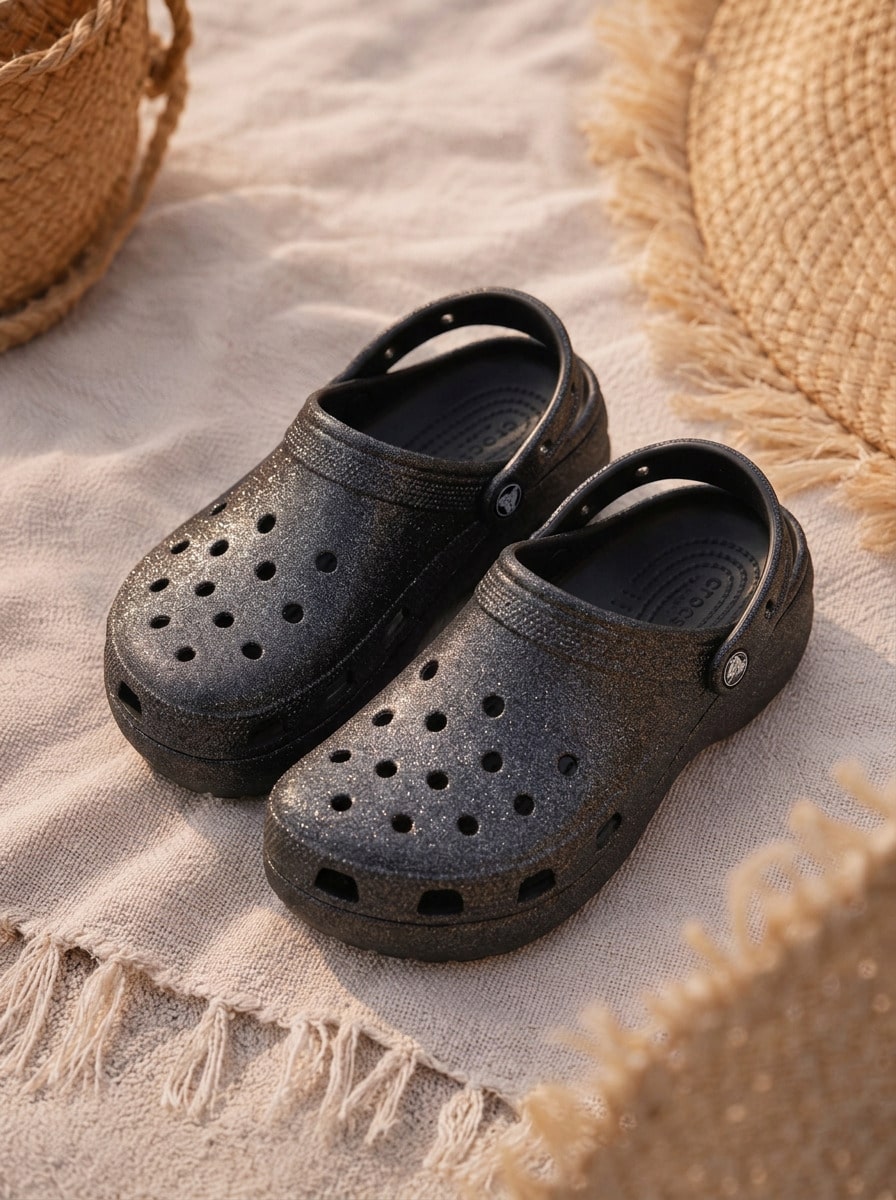 Crocs حذاء نسائي كلاسيكي أسود 207241 - الأسود - مشاهدة 1
