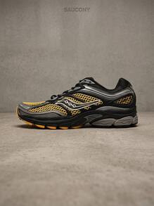 Saucony Progrid Hi Se Men Sneakers Lightweight Breathable Cushioned Daily Gym Black S70739-66 - Gold/Black - View 1
