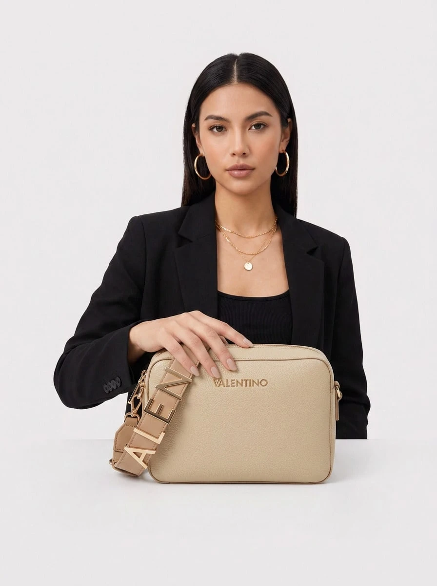 Valentino Women's Shoulder Bag Ecru - 擰緊 - 查看 1