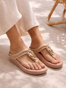 Fitflop Women's Cushioned Durable Easy To Match Daily Shopping Beach FQ3-A20 - Beige - View 1