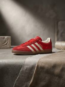 Adidas Gazelle Hi OG 女款運動鞋，輕量透氣緩震，日常休閒款，紅色 JS1411 - 紅白 - 查看 1