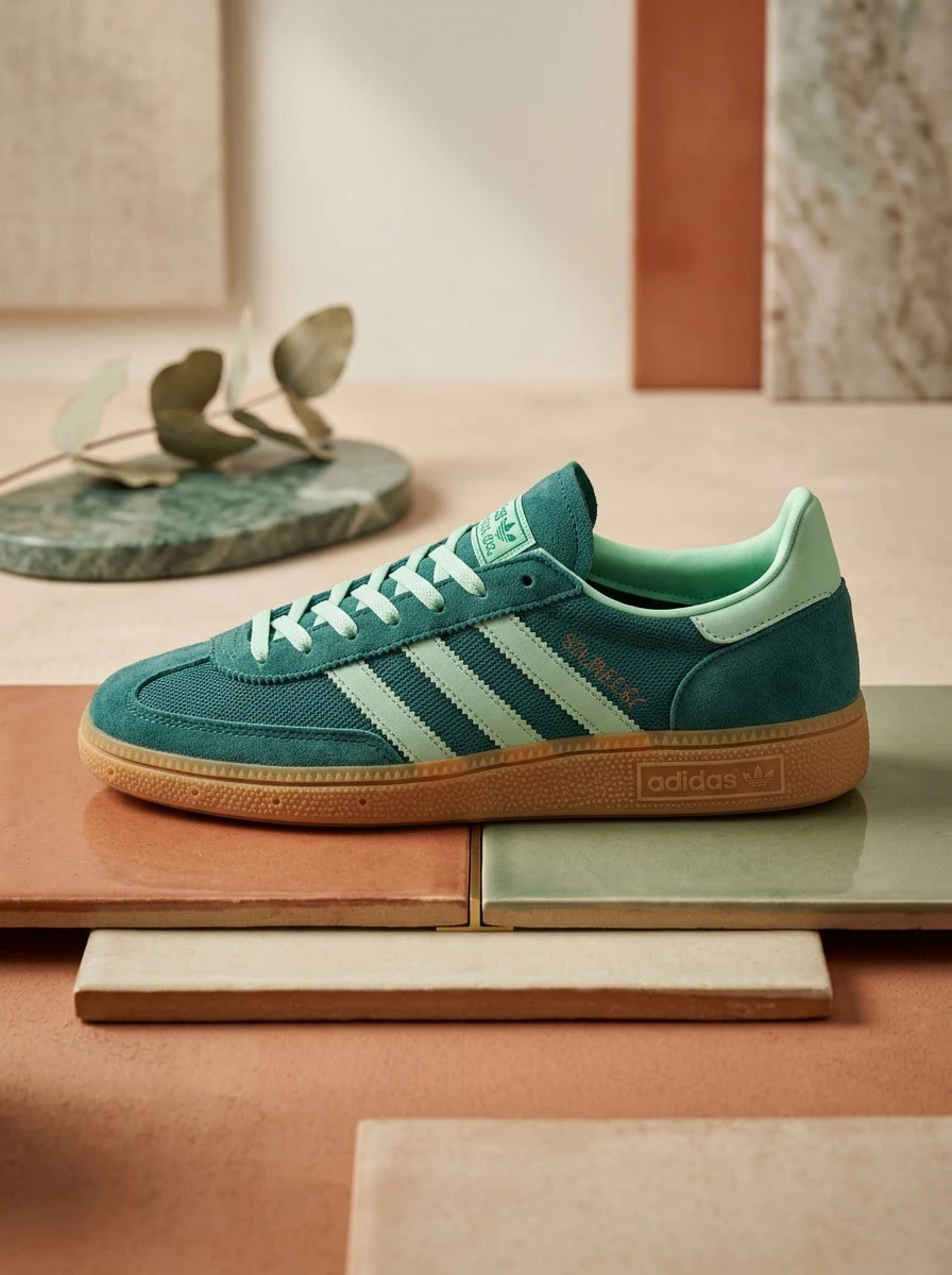 Adidas Handball Spezial 女款運動鞋，輕量透氣緩震，日常休閒，黑色 IE5896 - 學院綠/半綠 - 查看 1