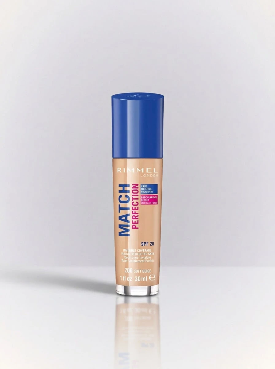 Rimmel Match Perfection Foundation Soft Beige 200 Warm 30 Ml - 200 Soft Beige - 查看 1