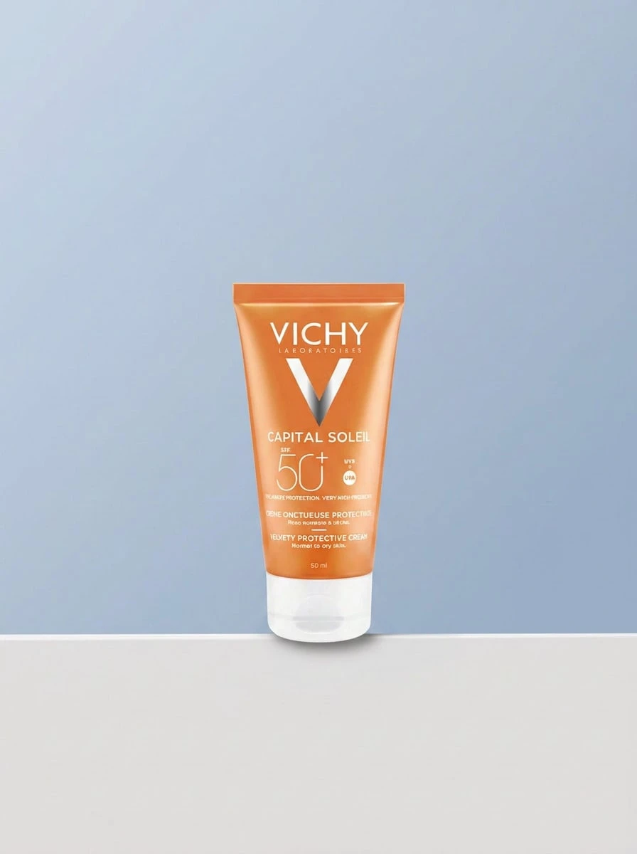 Vichy Capital Soleil Velvety Cream SPF50 50 Ml – Sunscreen, SPF 50 Plus, For Normal To Dry Skin, Hyaluronic Acid, Suitable For Daily Facial Care - Multicolor - View 1