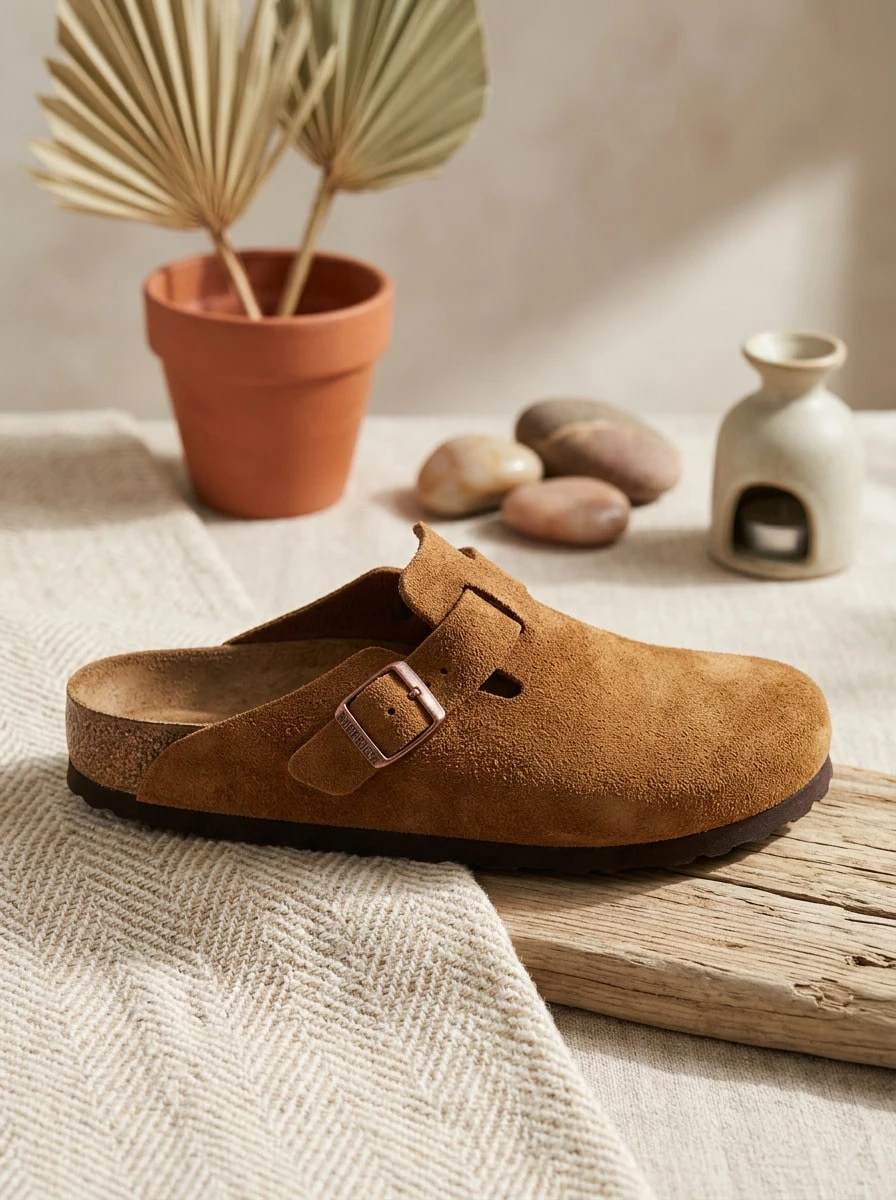 Birkenstock Boston 男款運動休閒鞋,輕量透氣緩震,日常休閒,黑色 1009542 - 貂 - 查看 1