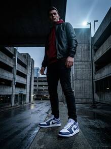 Jordan Air Jordan 1 Low 男款運動鞋，舒適百搭耐穿，適合跑步與日常穿著，黑色 553558-145 - 查看 3