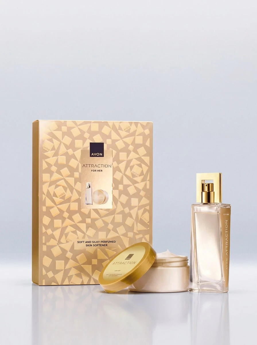 Avon Attraction Eau De Parfum 50 Ml Gift Set – Perfume Gift Set, Long-Lasting, For Women, Woody, Gold, Suitable For Date Night - Multi Scents - View 1