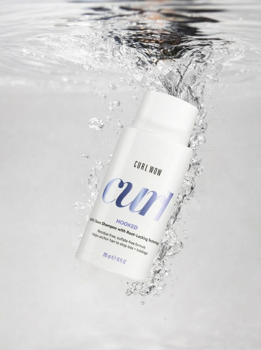 Color Wow Curl Wow Hooked 100% Clean Curl Shampoo 295 Ml – Shampoo, Root-Locking Technology, For Curly Hair, , Suitable For Daily Hair Wash - White - View 1