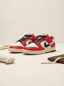 Nike Dunk Low 男款運動鞋 支撐性佳 柔軟彈性 適合學校與戶外穿著 黑色 DZ2536-600 - 紅色 - 查看 1