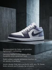 Jordan Air Jordan 1 Low 男款運動鞋，舒適百搭耐穿，適合跑步與日常穿著，黑色 553558-145 - 查看 2