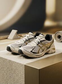 Asics GT-2160 Low Td 女款運動鞋 透氣 百搭 日常跑步 黑色 1203A275-114 - 米白色/棕黃色/黑色 - 查看 1