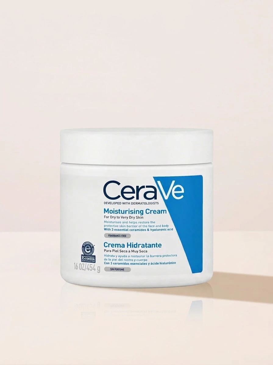 CeraVe Moisturising Cream 454 G – Moisturizer, Hydrating, For Dry Skin, Fragrance-Free, Ceramides, Suitable For Daily Skincare Routine - White - View 1