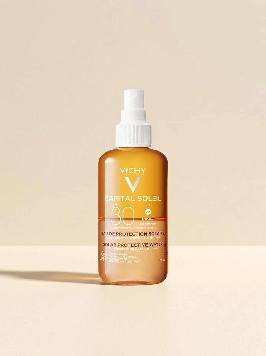 Vichy Capital Soleil Solar Protective Water SPF30 200 Ml – Sunscreen, Broad Spectrum, For Dry Skin, Hyaluronic Acid, Suitable For Beach Day - Multicolor - View 1