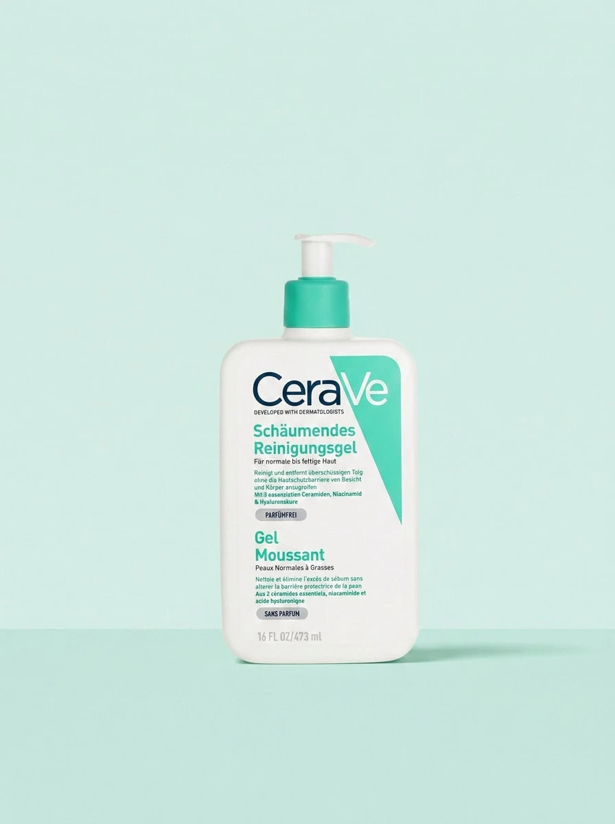 Cerave Foaming Facial Cleanser 473 Ml – Facial Cleanser, Deep Cleansing, For Normal To Oily Skin, Fragrance-Free, Ceramides, Suitable For Daily Face Wash - White - View 1