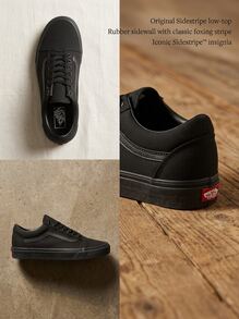 Vans 老派黑色/黑色 - 黑色 - 查看 5