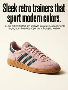 Adidas Handball Spezial Women's Casual Athletic Shoes Snug Fit Padded Breathable Street Style Running School Pink IF6561 - Pink - View 3