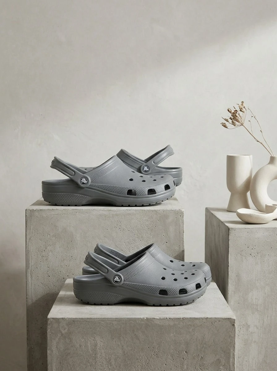Crocs [حزمة] حذاء كلوج تشاك 70 كلاسيك للجنسين رمادي صخري 10001-0DA X 2 - رمادي أردوازي - مشاهدة 1
